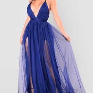 On The Runway Maxi Dress - Royal Blue